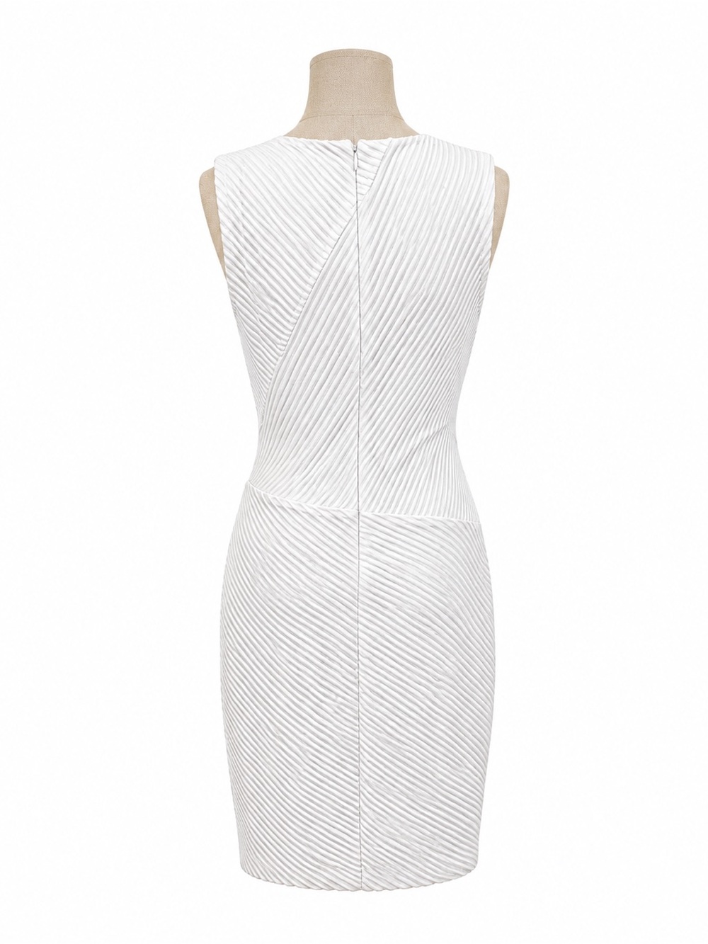 Cache White Textured Ribbed Sheath Dress - Picture 4 of 5
